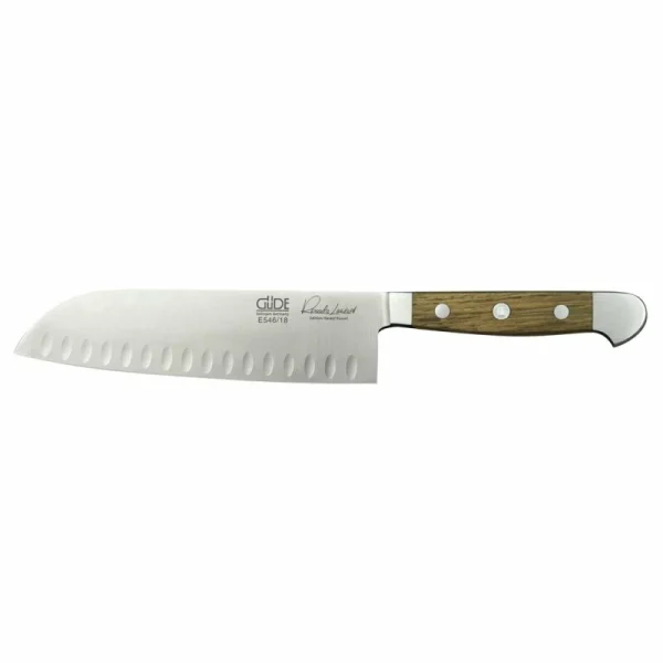 Güde ALPHA FAßEICHE Kochmesser Santoku Kullenschliff 1