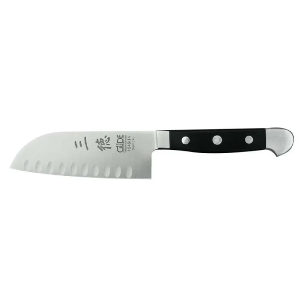 Güde ALPHA Kochmesser Santoku Kullenschliff 1