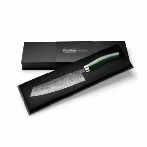 Nesmuk Manufaktur Nesmuk „Exklusiv C100“ Damast Kochmesser Micarta Green 8