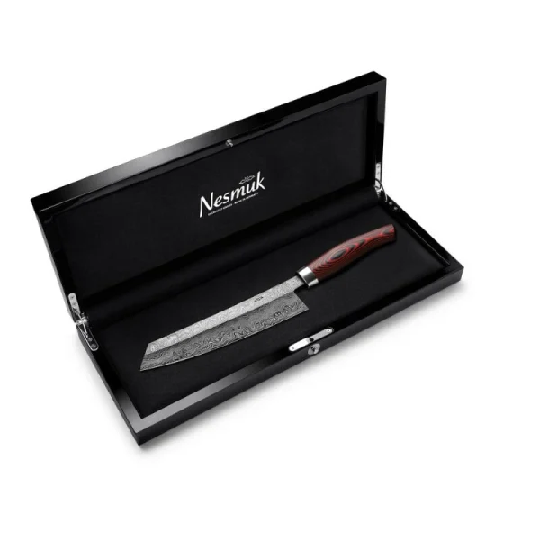 Nesmuk Manufaktur Nesmuk „Exklusiv C100“ Damast Kochmesser Micarta Red 3