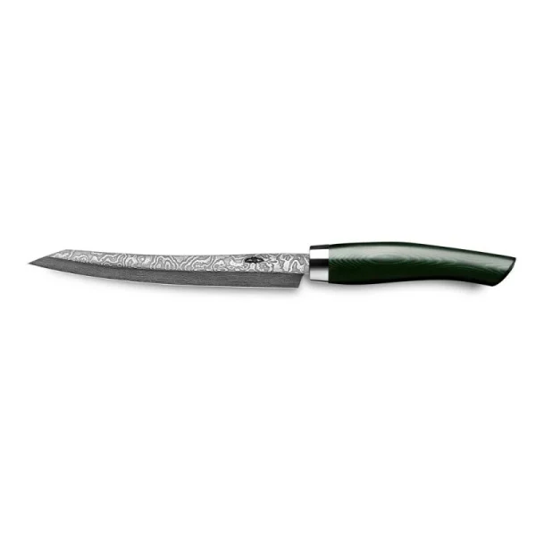 Nesmuk Manufaktur Nesmuk „Exklusiv C100“ Damast Slicer Micarta Green 1