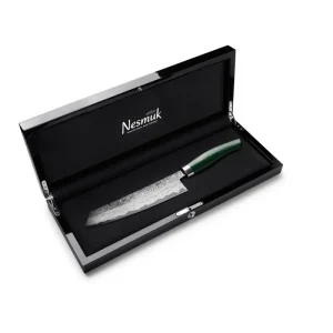 Nesmuk Manufaktur Nesmuk „Exklusiv C150“ Damast Kochmesser Micarta Green 9