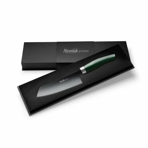 Nesmuk Manufaktur Nesmuk Janus Kochmesser Klein Micarta Green 1